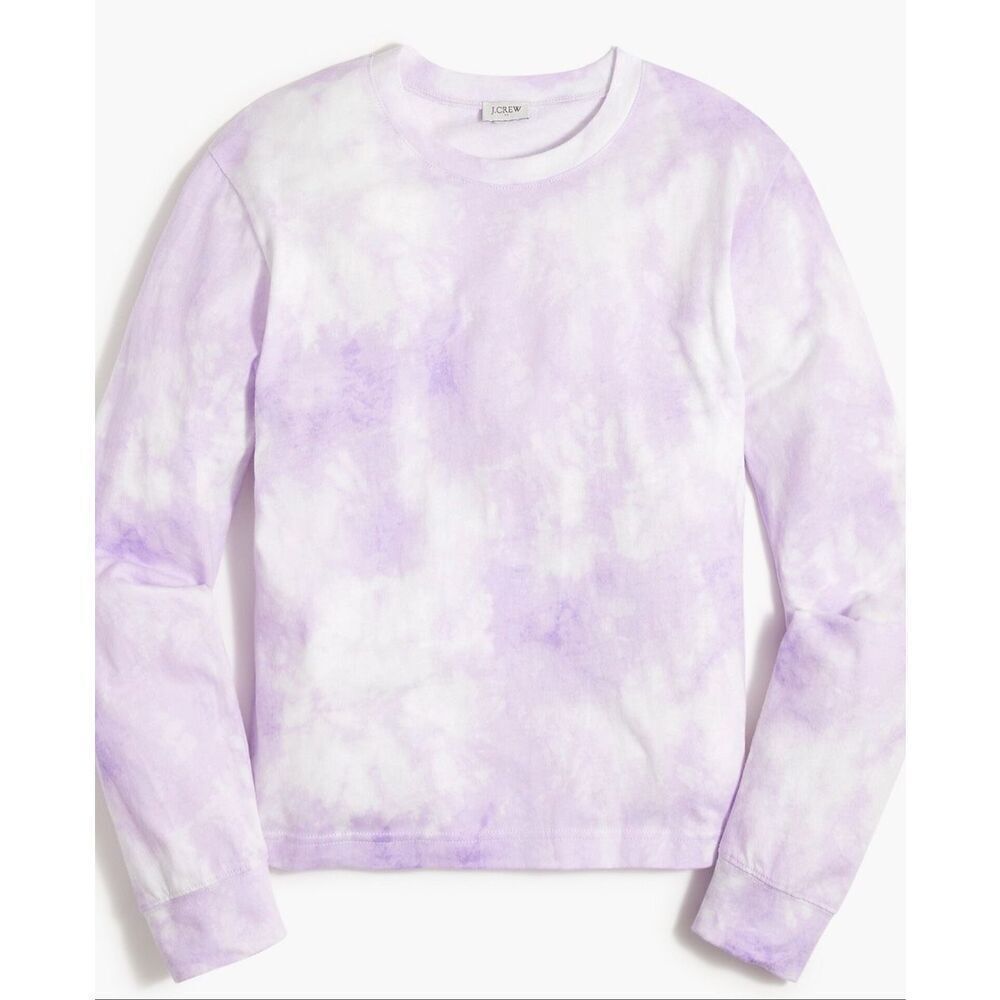 J.crew purple tie dye crewneck long sleeve top M